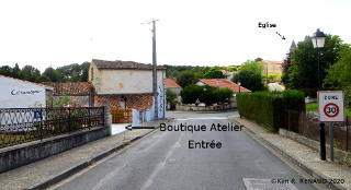ATELIER
                RENÉ RENAUD: en venant de Saint bris des Bois, Saint
                Césaire, Saint Sauvant, Burie ,Matha, ...
